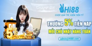 thưởng 5% tiền nạp